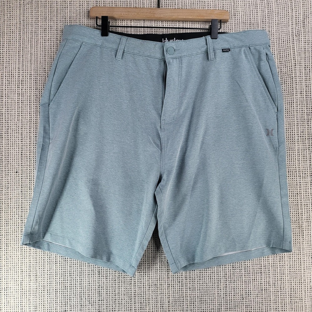 Hurley Shorts Mens 40 Blue Gray Performance Hybrid Walk Chino Casual Lightweight